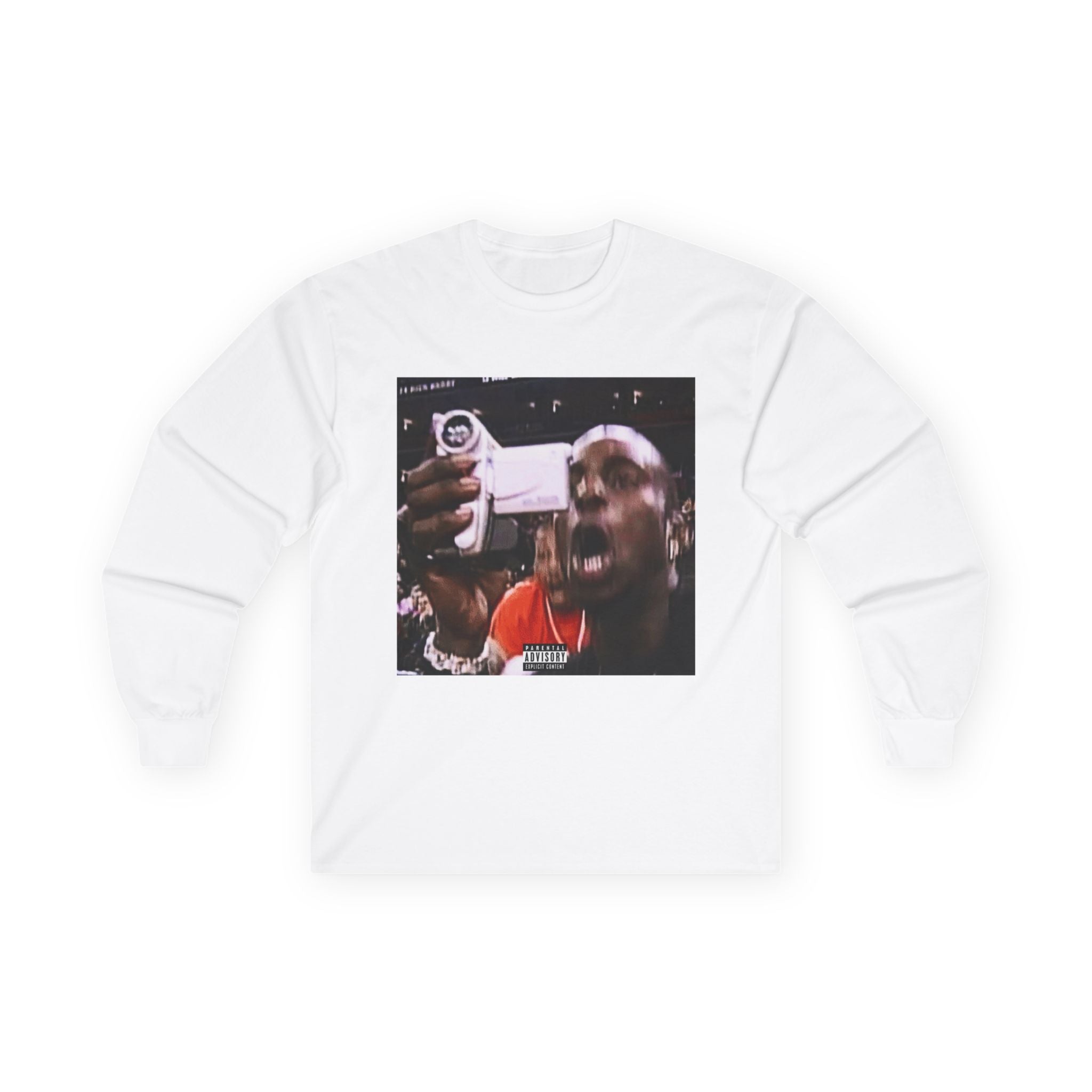 Long Sleeve Tee — 'Check Up' Retro Selfie Graphic