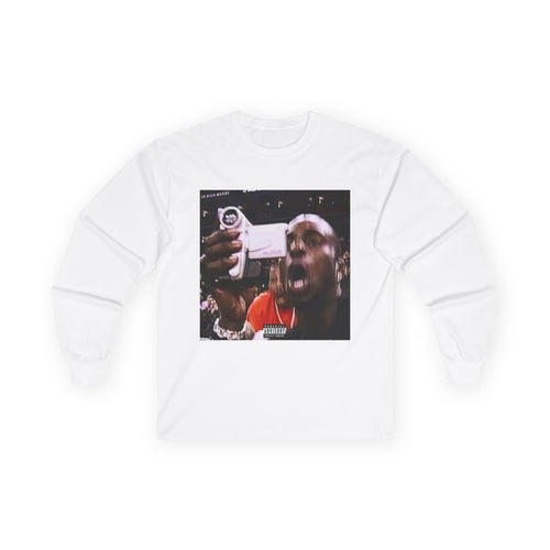 Long Sleeve Tee — 'Check Up' Retro Selfie Graphic